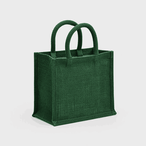 Sac de courses en jute orange avec logo personnalisé, poignées en corde à fermeture éclair personnalisées, fond carré tissé, taille moyenne - Product Image 6