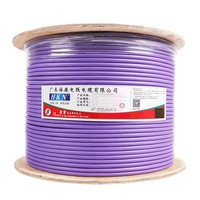 23AWG Cat 6 kabel Ethernet UTP tembaga telanjang kabel Lan lintas kerangka kembali kabel Plenum jaket lsz