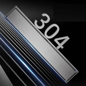 Drain de douche linéaire moderne en or brossé de 24 pouces, drain de sol rectangulaire pour salle de bain, drain de toilette poli brossé - Product Image 4