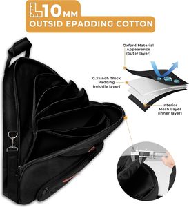 Free sample Cymbal Gig Bag Double Layer Cymbal Case with 5mm Padded Divider, Handles and Backpack <b>Straps</b> - Product Image 2