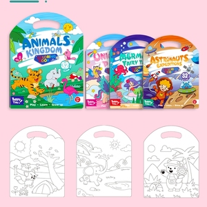 4 Paquetes <span class=keywords><strong>de</strong></span> Libros <span class=keywords><strong>de</strong></span> Pintura <span class=keywords><strong>de</strong></span> Agua Portátiles con Asa para Niños Pequeños, <span class=keywords><strong>Libro</strong></span> Mágico <span class=keywords><strong>de</strong></span> Agua Educativo Reutilizable para Colorear con Agua - Product Image 1