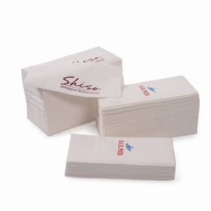 Serviettes en papier blanches douces imprimées 2 plis, personnalisables avec logo, style sac, jetables, 4 plis, pour la restauration - Product Image 1