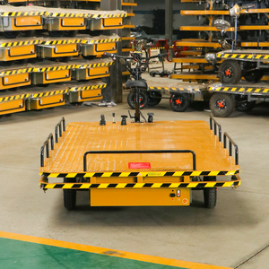 รถเข็นไฟฟ้าแบบพื้นเรียบพร้อมดิสก์เบรกสี่ล้อ สำหรับขนส่งสินค้า แบตเตอรี่ปรับแต่งได้ OEM เหล็กกล้าสำหรับงานหนัก - Product Image 1