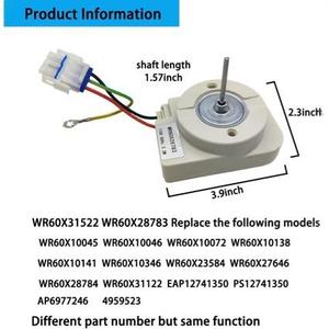 Wr60x28783 <b>Refrigerator</b> Evaporator Fan Motor 115V 60Hz 3.3W Electric Household Appliance Part - Product Image 2