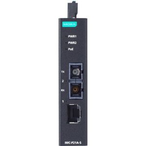 Convertidor de Medios de Fibra Óptica Moxa IMC-P21A-G2-S-SC, Ethernet a Fibra Monomodo, 100m, Compatible con POE, Puerto RJ45 - Product Image 1