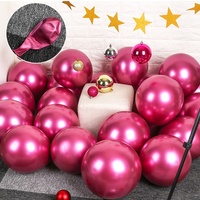 Nicro haute qualité 12 pouces 2.8g anniversaire Graduation fête d'anniversaire décoration perle blanc or Chrome métal couleur ballon en Latex