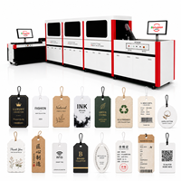 Imprimante jet d'encre UV industrielle pour étiquettes de vêtements, cartes, billets, étiquettes avec système d'inspection en ligne OCR, code-barres et code QR