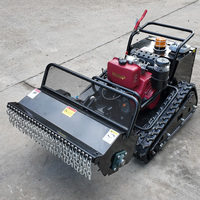 Cortadora de Césped Todoterreno a Control Remoto, 80 cm, a Gasolina, Giro Cero, Robot Cortacésped para Pendientes Pronunciadas de Uso Comercial