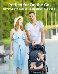 Ensemble cadeau pour bébé et enfant, <span class=keywords><strong>biberon</strong></span> isotherme moderne en acier inoxydable, écologique et portable, pour garder le lait maternel frais en extérieur - Product Image 4