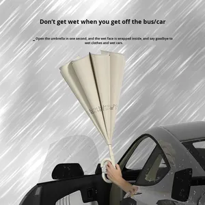 <span class=keywords><strong>Parapluie</strong></span> de voiture automatique allemand pour femmes et hommes, design inversé, couleurs assorties, double couche, résistant aux intempéries, long - Product Image 2
