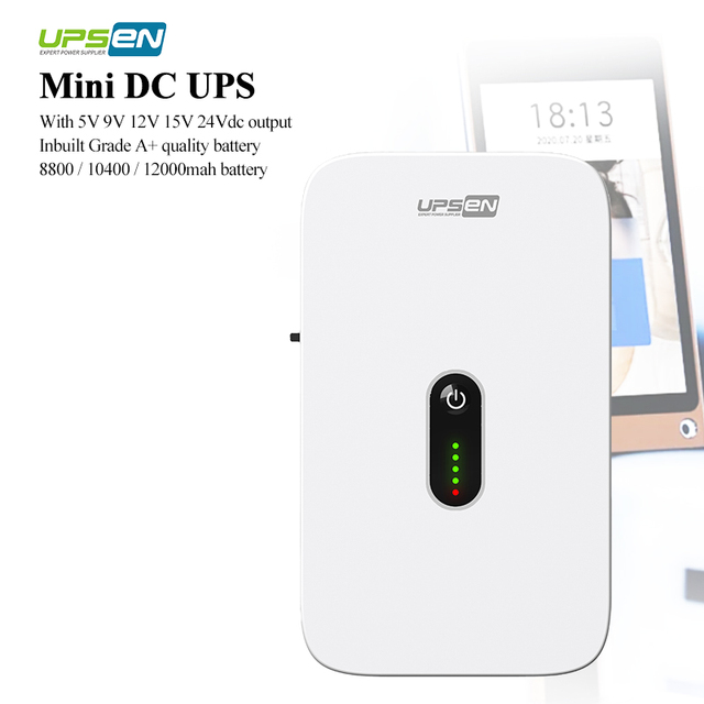 UPSEN 500VA Mini Online UPS with Lithium Battery Backup Compact Home Appliance for Computer CCTV & Router 15-30 Min Runtime