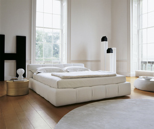 Индивидуальный Размер Italia современный дизайн мебель для спальни модульная кровать в стиле Честерфилд обивка кожаная ткань каркас кровати - Product Image 4