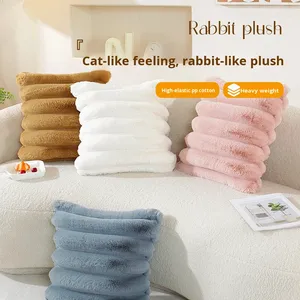 Almohada de Felpa Suave como el Pelo de Gato para Invierno, Respaldo de Sofá Estilo Toscana, Ambiente Acogedor, Lavable a Máquina, Almohada de Cabecera para Cama - Product Image 3