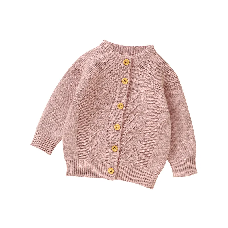 All'ingrosso maglione mimixiong Super morbido lavorato a maglia cappotti tinta unita girocollo Cardigan per neonati vestiti per bambini