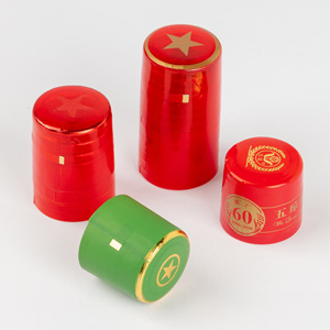 Tapas Termoencogibles de PVC para Botellas de Licor de 30 mm, Colores Personalizados Disponibles, Empaquetado de Bebidas - Product Image 1