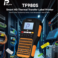 Imprimante d'étiquettes intelligente à transfert thermique portable industrielle PUTY avec fabricant d'étiquettes en papier thermique TF980S en stock