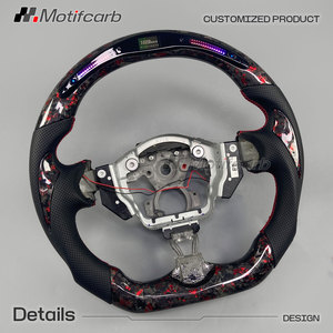 Volante de Fibra de Carbono Forjado Rojo Personalizado con Pantalla LED para Nissan 370Z Nismo Coupé e Infiniti FX35 FX37 2009-2020 - Product Image 3
