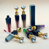 Tubes de gloss à lèvres à capuchon doré pour marque privée, Huile à lèvres hydratante repulpante, Gloss à lèvres brillant à texture épaisse, Maquillage