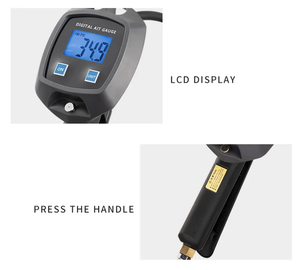 Alta precisione 255PSI LCD retroilluminazione digitale manometro pneumatici gonfiatore aria pistola per auto SUVs bike - Product Image 2