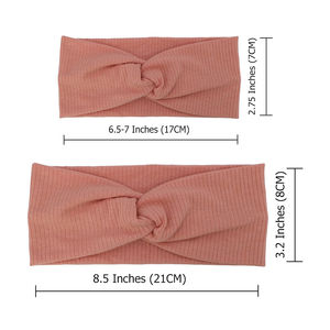 Conjunto de diademas para madre <span class=keywords><strong>y</strong></span> bebé, <span class=keywords><strong>turbante</strong></span> a juego, accesorios para el cabello - Product Image 4