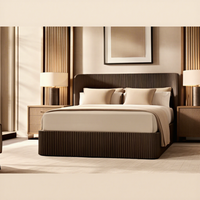 Lit plateforme avec tête de lit en bois, ensemble de meubles de chambre à coucher de luxe, vente chaude