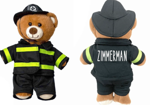 Pompier pompier ours en peluche en peluche Message personnalisé chef des pompiers héros premier intervenant ours papa grand-père <span class=keywords><strong>oncle</strong></span> cadeau - Product Image 2