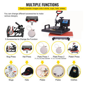 Équipement d'impression par sublimation et transfert thermique 15 en 1, directement de l'usine, pour impression sur t-shirts en forme de tasse de 12x15 pouces - Product Image 5