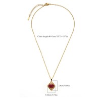 Collar Vintage Francés con Diseño de Rayos de Sol para Mujer, Chapado en Oro de 18K, Acero Inoxidable, Lapislázuli, Piedra Roja, Joyería, Regalo, Venta al por Mayor