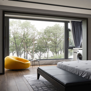 Cửa sổ nhôm hiện đại 2025 cách âm cho ngôi nhà yên bình cố định kiểu mở cho biệt thự khách sạn Màn hình inox - Product Image 2