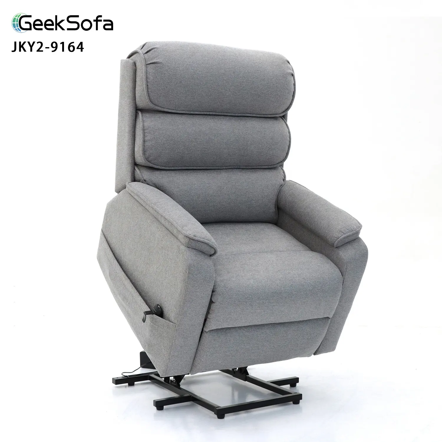 Fábrica de Geeksofa, venta al por mayor, silla reclinable elevadora médica eléctrica de doble motor con masaje y calor para ancianos