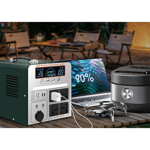 เครื่องกำเนิดพลังงานแสงอาทิตย์ 500W 504Wh คลื่นไซน์บริสุทธิ์ แบตเตอรี่ลิเธียมเทอร์นารี สถานีไฟฟ้าพกพา BMS ช่องเสียบที่จุดบุหรี่ - Product Image 3