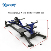 Máquina de remo T-Bar con carga de placas Bickfit para gimnasio comercial, máquina de entrenamiento de fuerza de alta resistencia para ejercitar los músculos de la espalda