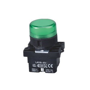 Interrupteur à bouton en plastique et aluminium IP65 10A avec LED bicolore pour l'indication de l'état complexe dans un boîtier en plastique - Product Image 1