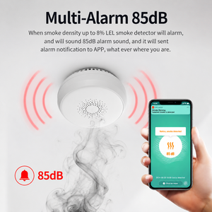 Détecteur de fumée intelligent ZigBee Tuya, alarme incendie sans fil, capteur d'alarme de fumée, système de sécurité, dispositif de sécurité pour maison intelligente, OEM - Product Image 3