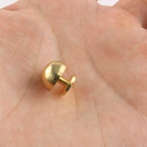 E Outstanding Sets Gold <b>Purse</b> Handbag Feet Nailhead Round Stud Solid Brass Screw Back Spike Metal Studs Rivet Leather Craft DIY - Product Image 5