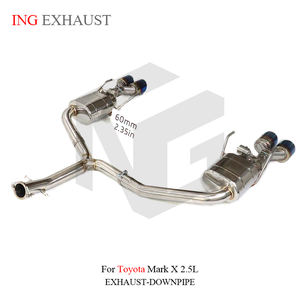 ING Exhaust Catback Tuyaux en acier inoxydable pour Toyota Mark <span class=keywords><strong>X</strong></span> 2.5L avec silencieux à valve Pièces de performance automobile Valve <span class=keywords><strong>Tronic</strong></span> Exhaust - Product Image 6