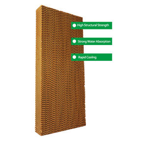 แผ่นทำความเย็นแบบระเหยสำหรับโรงเรือนสัตว์ปีก อุปกรณ์ปศุสัตว์พร้อมโครงเหล็ก ผู้จำหน่ายอุปกรณ์เพาะปลูกในโรงเรือน - Product Image 1