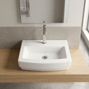 Nouveau modèle de lavabo carré en céramique de couleur mate, résistant à l'eau et écologique, pour utilisation en centre commercial Vistaar - Product Image 1