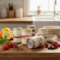 Bouteilles de boissons en plastique transparent personnalisables PET 330 ml/200 ml/250 ml/500 ml, bouteilles à dessert, qualité alimentaire et canettes à languette.