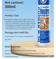 Adhésif silicone résistant aux intempéries pour la construction de véranda, colle d'étanchéité imperméable pour murs extérieurs en verre