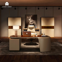 Meubles de bureau à domicile de style moderne italien de luxe, style tendance, salle d'étude, PDG, directeur général