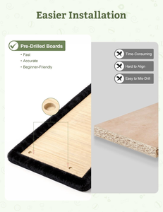 Custom Modern Stable Wooden Cat Climber Wall-Mounted Cat Furniture with Cat House Bridge Tree Scratcher - Product Image 2