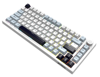 Nouveau modèle Clavier de jeu filaire Type-C 81 touches Rétroéclairage LED arc-en-ciel Touches de couleur assortie avec bouton de volume Clavier ergonomique