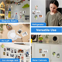Cadre magnétique pour réfrigérateur en acrylique durable, 2,36 x 3,54 pouces, autocollant magnétique double face, cadre photo pour réfrigérateur, affichage clair