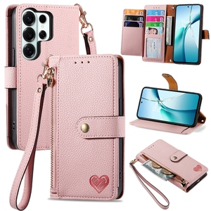 Funda Tipo Cartera con Diseño de Corazón para Galaxy S23/S24/S25/S26 Ultra, Funda con Ranuras para Tarjetas de Crédito para <span class=keywords><strong>Samsung</strong></span> A07/A17/A37/A57 - Product Image 4