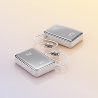 Chargeur portable personnalisé 20000 mAh PD22.5W, batterie externe à double ligne, coque électroplaquée, charge rapide, matériau ABS, Type-C pour