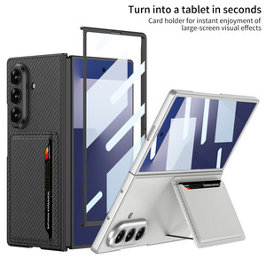 เคสหนังเทียมสำหรับ Samsung Z Fold 7 พร้อมช่องใส่บัตร ป้องกันโทรศัพท์แบบพับได้ - Product Image 4