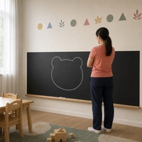 Autocollant magnétique pour tableau noir, film mural auto-adhésif, tableau d'écriture pour salle de classe et chambre d'enfant