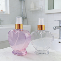 Flacon pulvérisateur en forme de cœur rose 80ml 100ml 120ml PET – Contenant vide en plastique au design unique et tendance