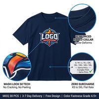 T-shirts publicitaires personnalisés en gros, impression de logo, tissu épais 260 GSM, vêtements de travail, sans supplément pour grandes tailles, technologie Wash-Lock